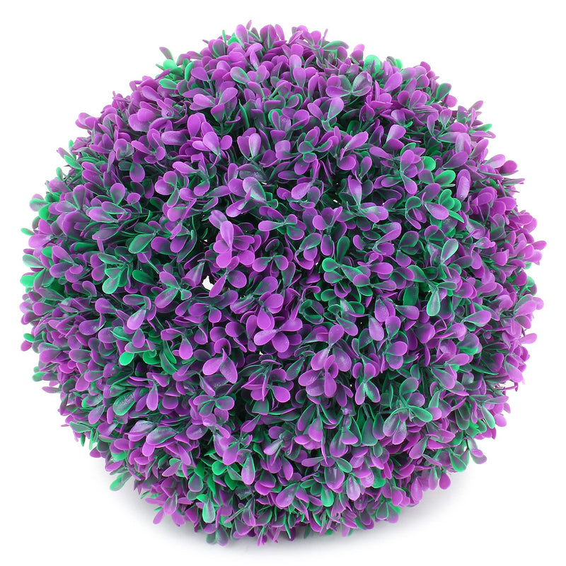 Supermarche Ball Indoor/Outdoor Artificial Plant - Lush 15x15-Inch Green Grass Ball, Unleashing Vibrant Elegance, Pot-Free Delight for All Spaces (Purple)