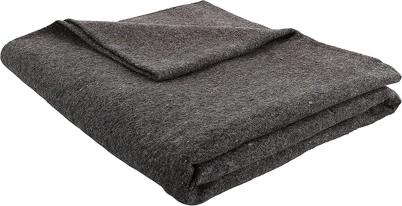 VAS COLLECTIONS® Woolen Fleece Blanket | Natural, Warm & Cozy for Camping, Travelling, Bed, Sofa | Single 152x220 cm, Grey