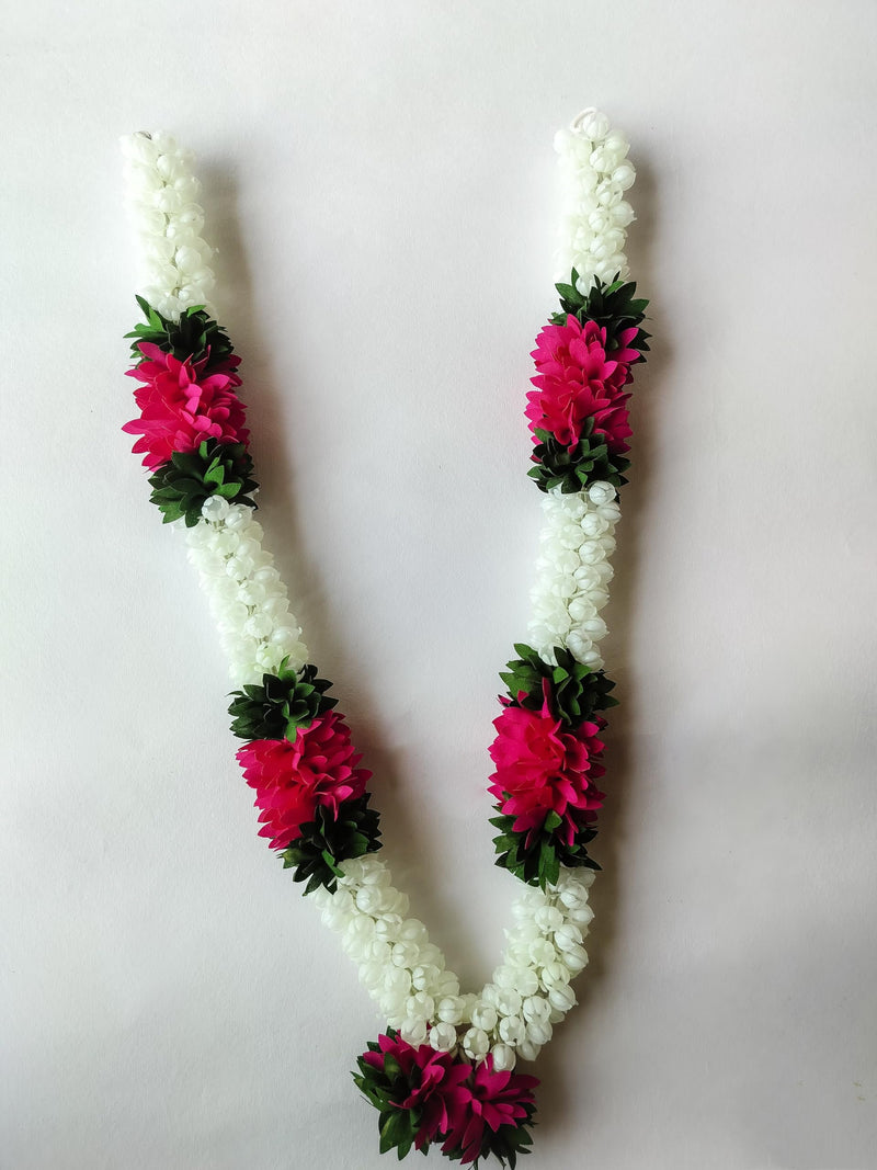 Beautiful Handmade Mala Garland for Photo Frames | Plastic Artificial Flower Garland Mala for God Idols, Photo Frame, Mandir and Temple