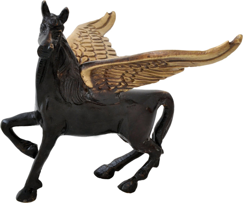 Two Moustaches Flying Angel Horse Brass Showpiece | Home Decor |