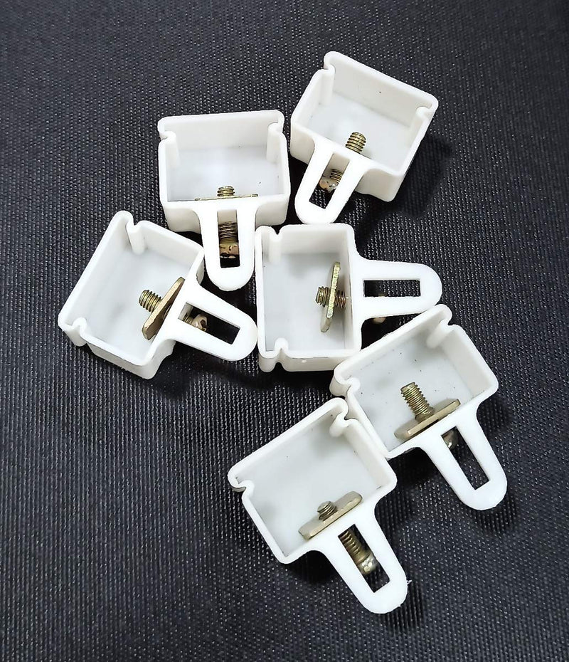 FAPBADRI End Cap/Lock for Curtain Channel/M Track - Colour: White - Material: Plastic - 5 Pieces