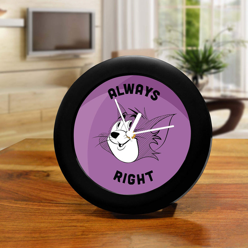 MCSID RAZZ- Tom and Jerry - Always Right |Table Clock for Office- Officially Licensed by Turner Entertainment Co, USA