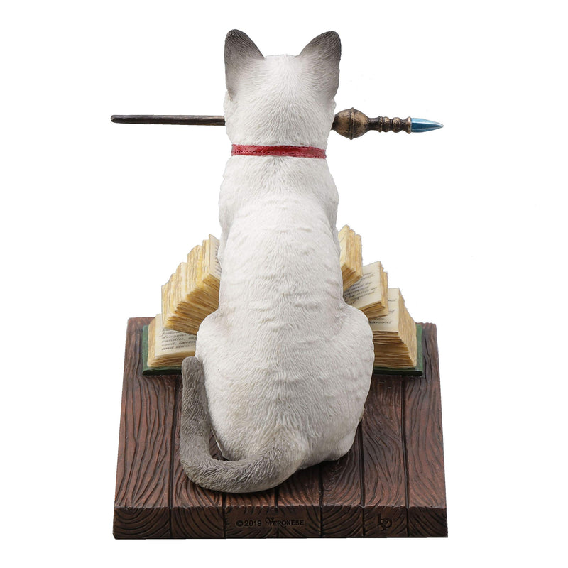 Veronese Design 5.25 Inch Hocus Pocus by Lisa Parker Magic Wand Spirit Siamese Cat Kitty Color Resin Statue