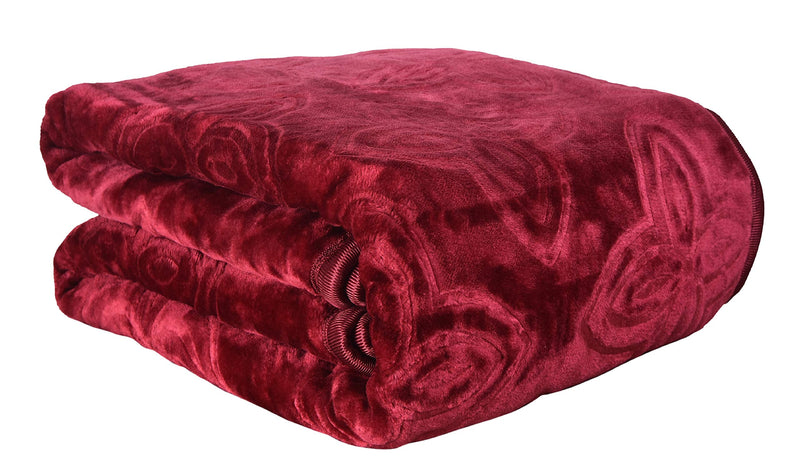 goyal's Ultra Silky Soft Heavy Duty Quality Indian Mink Blanket Single Bed 500TC - Set of 4 (Red, Purple, Pink & Marron)