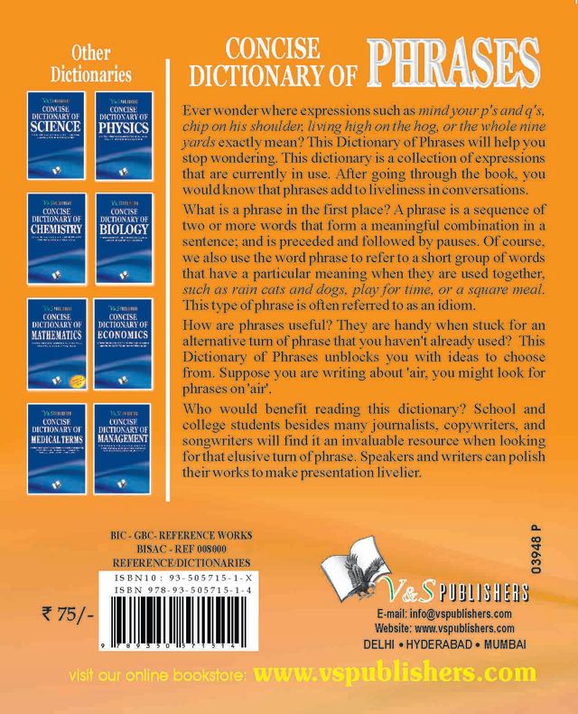 Concise Dictionary Of Phrases (Pocket Size)