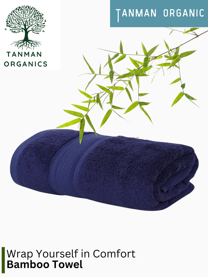 Tanman Organics Bamboo Fiber Bath Towel  - Blue