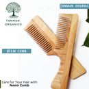 Tanman Organics Pure Kacchi Neem Wood Comb Pack Combo -04 (Pack of 2)