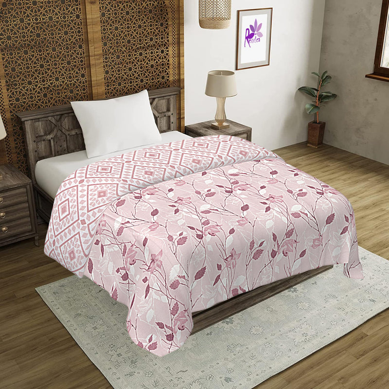 Kannu Cotton Reversible Printed AC Dohar Single Bed | AC Blanket Comforter | Soft Lightweight skinfriendly Bed Blanket (210 * 140 cm)