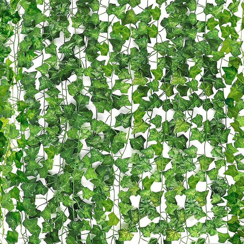 CEWOR 36pcs 236 Feet Artificial Ivy Hanging Plants Fake Vine Leaves for Home Garden Wall Decoration