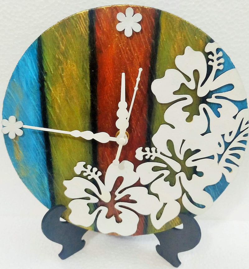 Kalasiddhiart Floral Table Clock