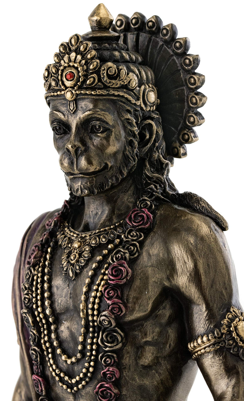 Top Collection Large Hanuman Statue - Hindu God of Strength Sculpture in Cold Cast Bronze - 24.25-Inch Collectible Figurine