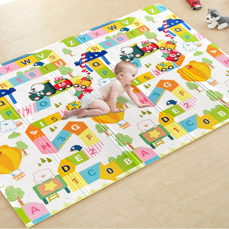 MEDITIVE Reversible Baby Play Mat,Bpa Free Learning&Crawling Foldable Foam Mat For Kids,Toddlers…,Multicolor