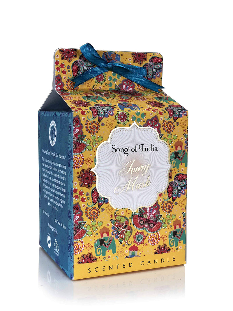 Song of India Wax Jar Candle, Pack of 1, Ivory Musk