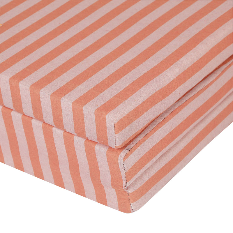 MOROFEEL 2 Inch UHD Foam Three Fold Single Bed Reversible Orange Mattress (72 x 35 x 2) || Foldable Lightweight Gadda for Travel Picnic