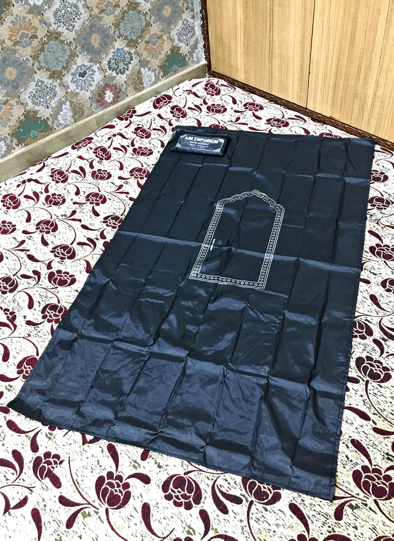 Aim Emporim Prayer Mat/Safari Janamaz/Prayer Rugs (Black)