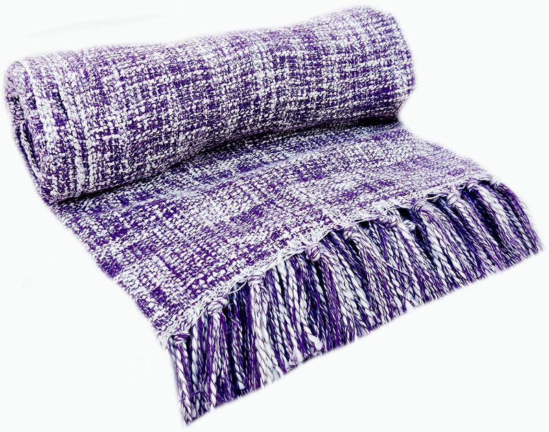 Fashion Throw Sofa Throw, Throws for Sofa and Couch, Sofa Throws for 3 Seater Size: 50X60 inch (Purple)