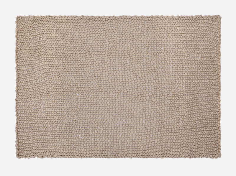 THE HOME TALK Beautifully Knitted and Textured Blanket | Very Soft and Premium Wool | Snuggle up Any time in This Luxurious All-Season Blanket | Lightweight Cozy Blankets (Taupe, 50X70 inches)