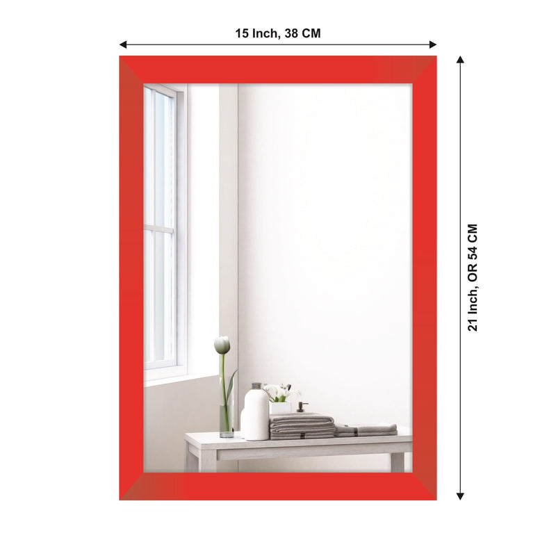 Creative Arts n Frames Framed Bathroom Rectangular Wall Mount Mirror 15x21 inch (Red)