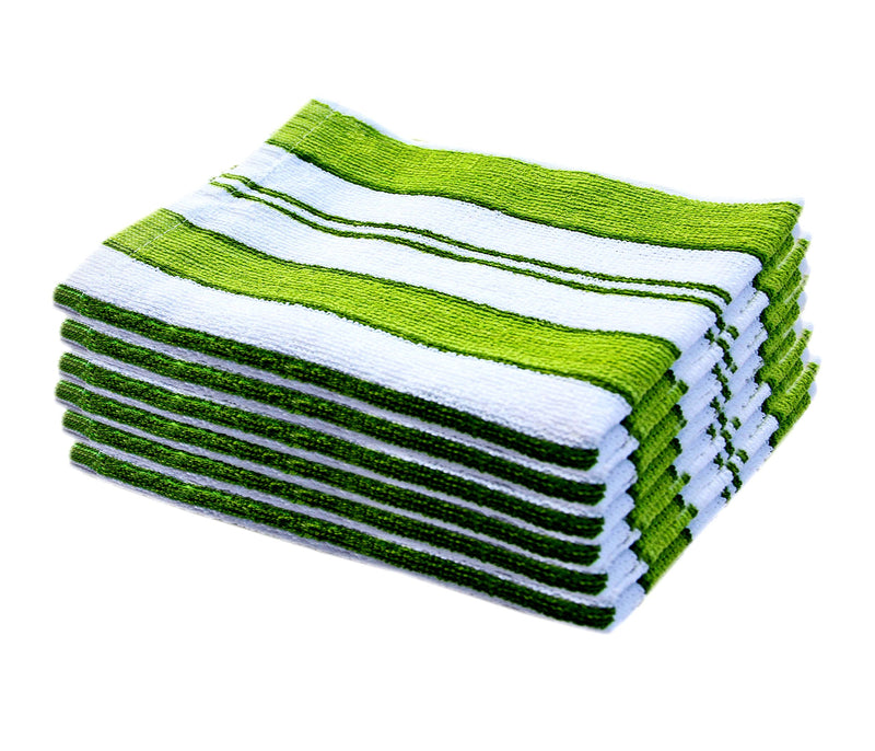 Space Fly Striped Hand Towels High Absrobent (Set Of 10)-, 12 Inch X 18 Inch (Multi Color)