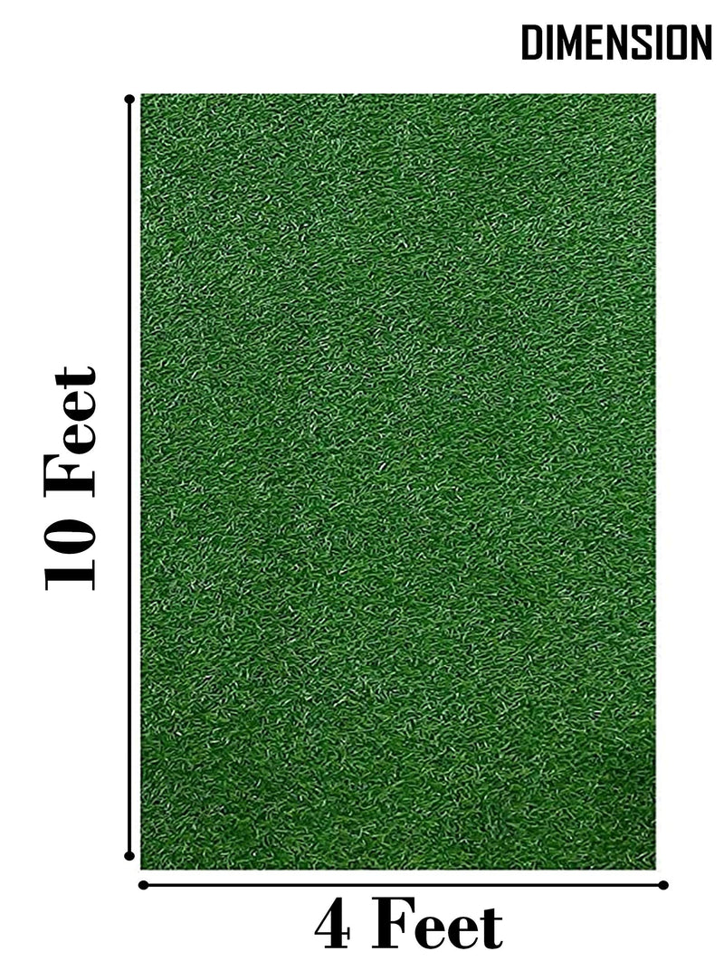 Yellow Weaves 35 mm High Density Artificial Grass Carpet Mat for Balcony, Lawn, Door (Natural Green, 4 X 10 Feet)