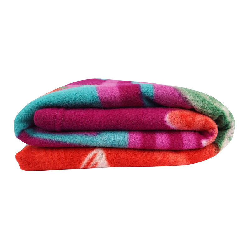 Zacharias Single Bed Printed Fleece Blanket/BedSheet (Multicolour) - Pack of 14