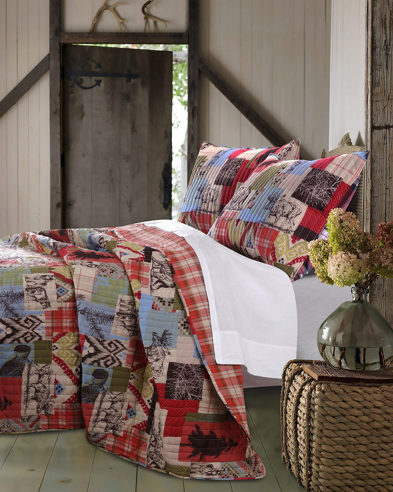 Greenland Home 2 Piece Rustic Lodge Quilt Set, Twin