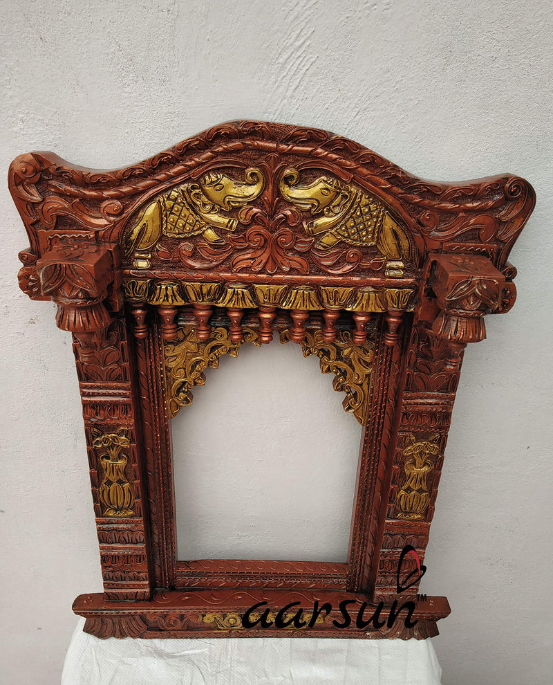 Aarsun Handcrafted Traditional Wooden Jharokha/Wood Frame Home Decor