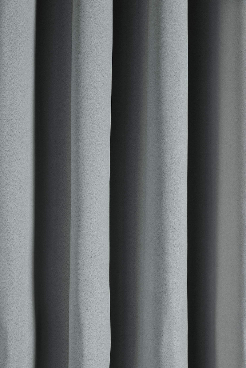 Amazon Brand - Solimo Room Darkening Blackout Window Curtain, 5 Feet, Set of 2 (Grey)