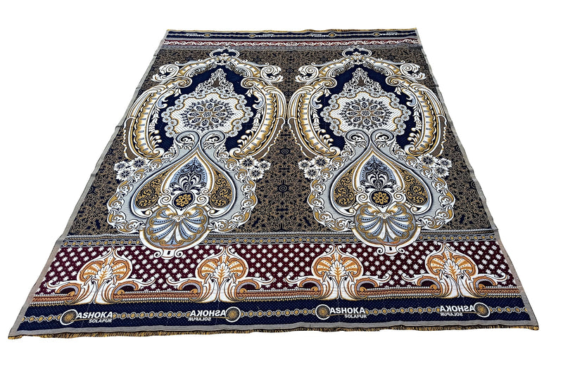 Mandhania Solapuri Chaddar Royal King Size 100% Cotton Dailyuse 203 Pack of 2 (7.5 X 9 Ft)