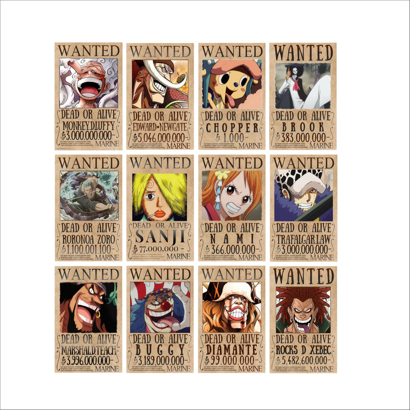 CheckPoint - Plastic PVC Fridge Magnet One Piece anime Set of 12 (2)