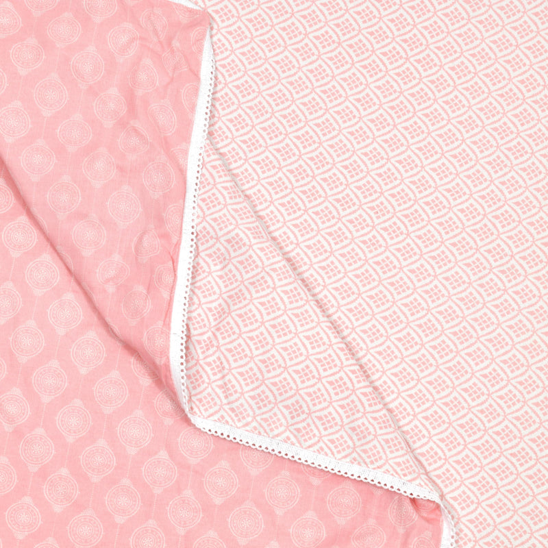 SPARSH SD 100% Cotton Reversible Double Bed Dohar | AC Blanket Comforter | Soft and Light-Weight Bed Blanket | All Seasons, Pack of 1 (90 * 100 Inch, Pink, Double)