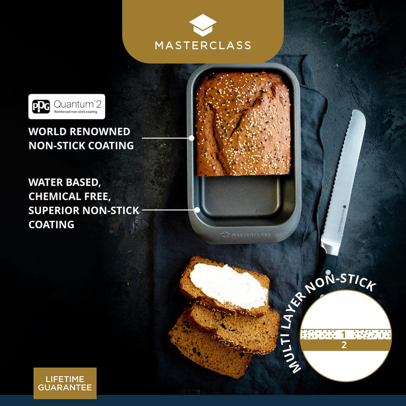 MasterClass Smart Space Stacking Non-Stick Bakeware Set for "thinKitchen":, 7 Piece Baking Trays, Gift Boxed