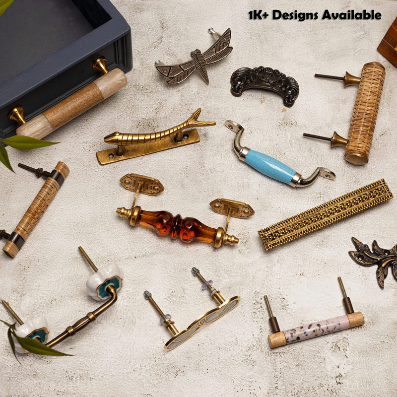 Indian-Shelf Brass Door Handles | Dolphin Door Pulls | Gold Door Handle | Door Handles | Main Door Handle