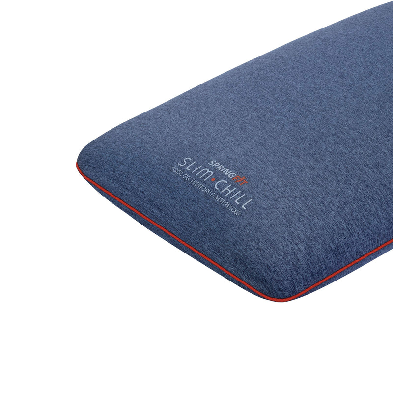 SPRINGFIT ENJOY STRESS FREE SLEEP Springfit Slim Chill Cooling Gel Memory Foam Orthopedic Premium Bed Pillow- 2 Piece (17X25, Blue)