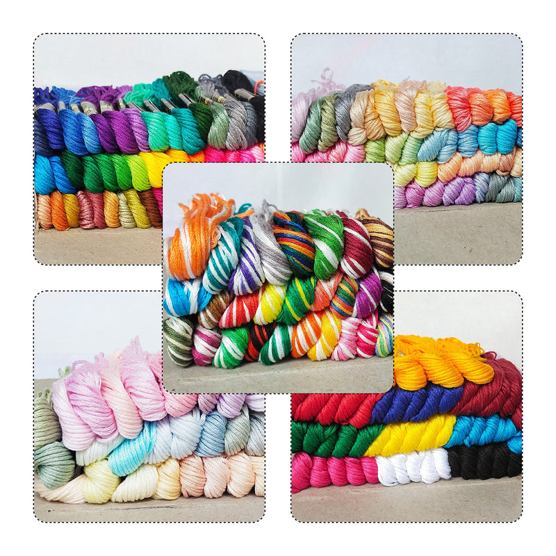 Boss poly® Embroidery Thread 160 Color Mix/200 Pcs Pack/Floss Skeins Cross Stitch Thread Friendship Bracelets Crafts. Floss(Combo Pack)