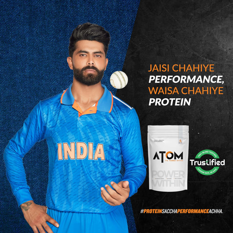 AS-IT-IS ATOM Whey Protein Isolate 1kg | 30g protein, 6.1g BCAA & 13g EAA | Ultra Pure-Fast Acting Protein | Choco Hazel Fusion Flavor