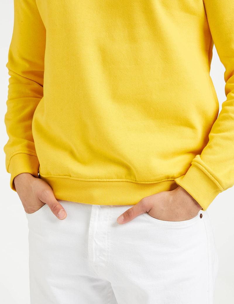 Allen Solly Men Cotton Round Neck Sweatshirt ASSTORGP773994M_Yellow 13-0758TCX_Yellow_M