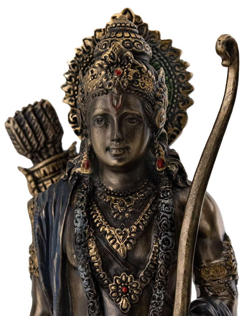 Top Collection Rama, Sita and Lakshmana Worshiped by Hanuman Statue - Hindu Gods Sculpture in Premium Cold Cast Bronze - 7.5-Inch Collectible Figurine