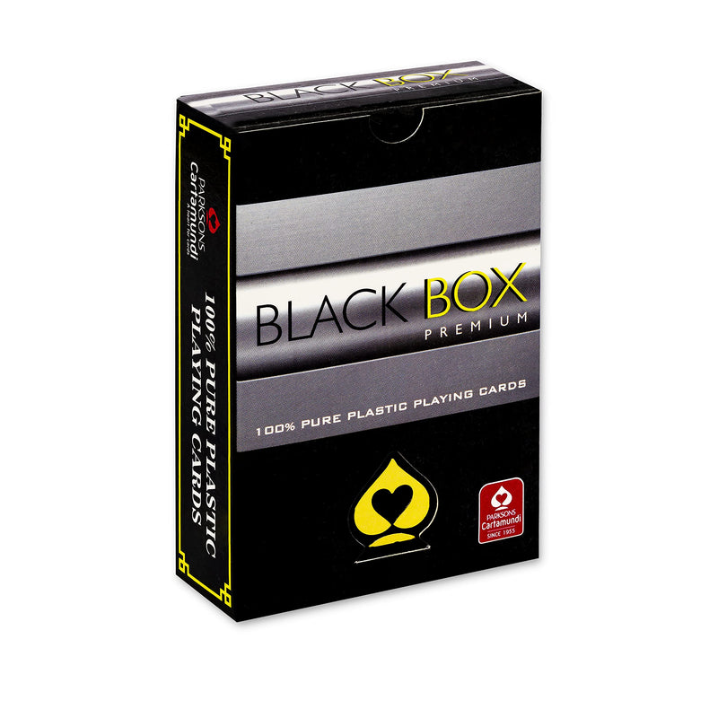 Black Box Premium Black Box Plastic Playing Cards, Bridge Size, Regular Index, Pack of 3