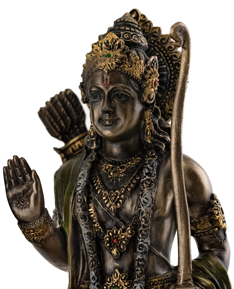 Top Collection Rama, Sita and Lakshmana Worshiped by Hanuman Statue - Hindu Gods Sculpture in Premium Cold Cast Bronze - 7.5-Inch Collectible Figurine