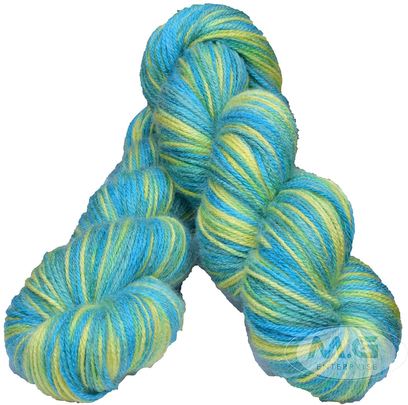 Oswal Knitting Yarn Wool, Multi Green 200 gm Woolen Crochet Yarn Thread. Best Used with Knitting Needles, Crochet Needles. Wool Yarn for Knitting. Best Woolen Thread.