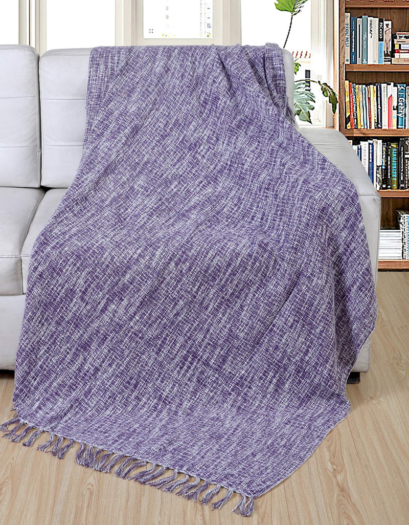 Fashion Throw Sofa Throw, Throws for Sofa and Couch, Sofa Throws for 3 Seater Size: 50X60 inch (Purple)