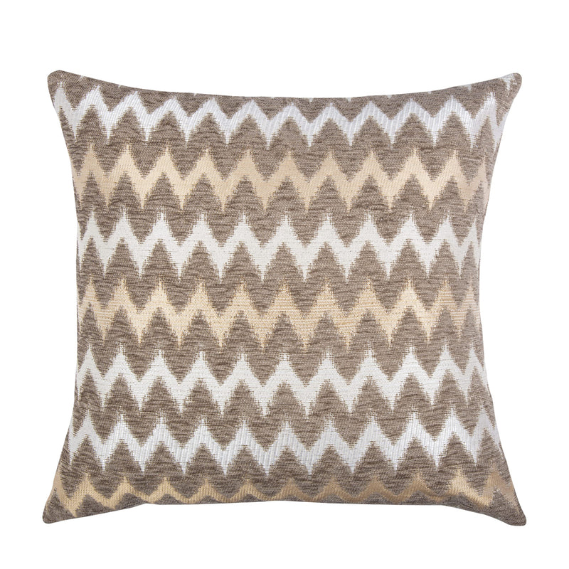 Cazimo Jacquard Chevron Design Cushion Covers 16*16 inches, Set of 5, (Beige)