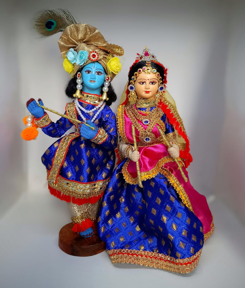 Ashni Radha Krishna Doll Radha Krishna Decorative Doll - Radha Krishna 11 Inch