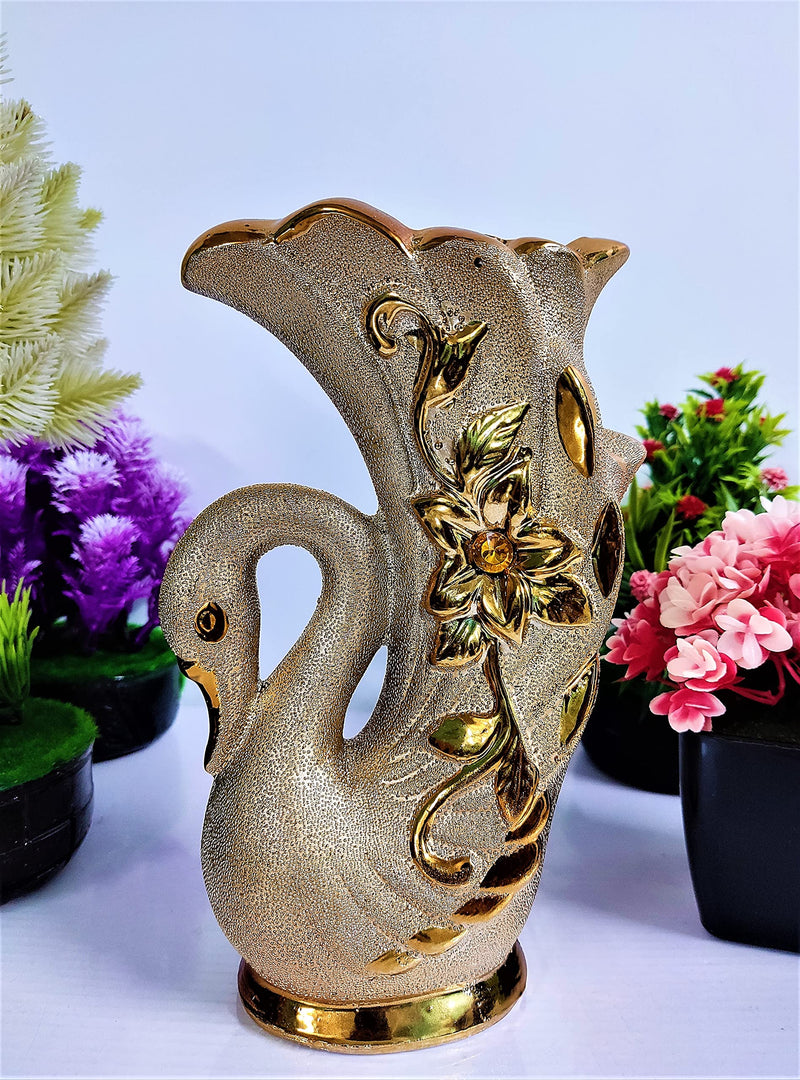 Thrifx Home Decor Premium Edition Swan Vase for Office/Home/Gifts Antique Decoratives