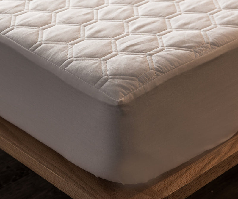 Hani Minna Premium Quilted Fitted Mattress Pad Protector Made with Natural Combed Cotton - Bed Bug Proof, Hypoallergenic, Breathable - 10 Year Warranty ( Twin )