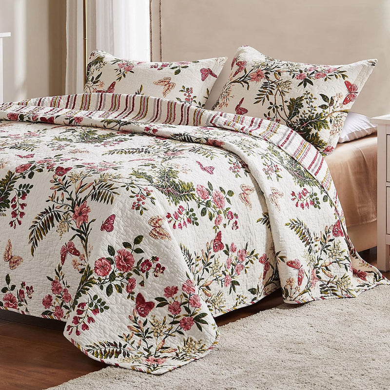 Greenland Home Butterflies Kings Quilt Set