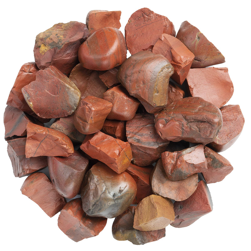 Zaicus Red Jasper Rough Stone - Raw Stones and Crystals Bulk for Tumbling, Jewelry Making, Cabbing, Lapidary, Fountain Rocks, Decoration, Wire Wrapping, Reiki Crystal (500 Gram)