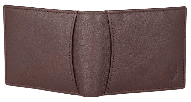 WildHorn Brown Leather Wallet for Men I 9 Card Slots I 2 Currency & Secret Compartments I 1 Zipper & 3 ID Card Slots