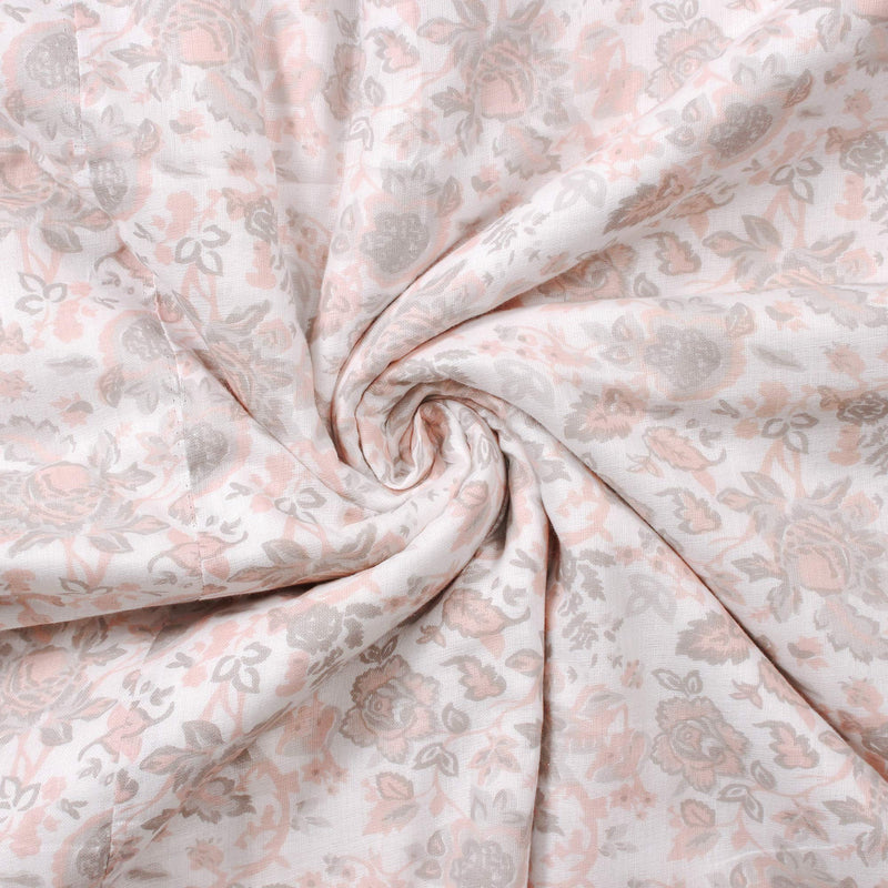 Story@Home Super Soft Single, Reversible Dohar for Single beds. 100% Cotton, Lightweight, Ideal for Winter. Measures 88x94 inches in White & Pink, with 150TC for Added Comfort.